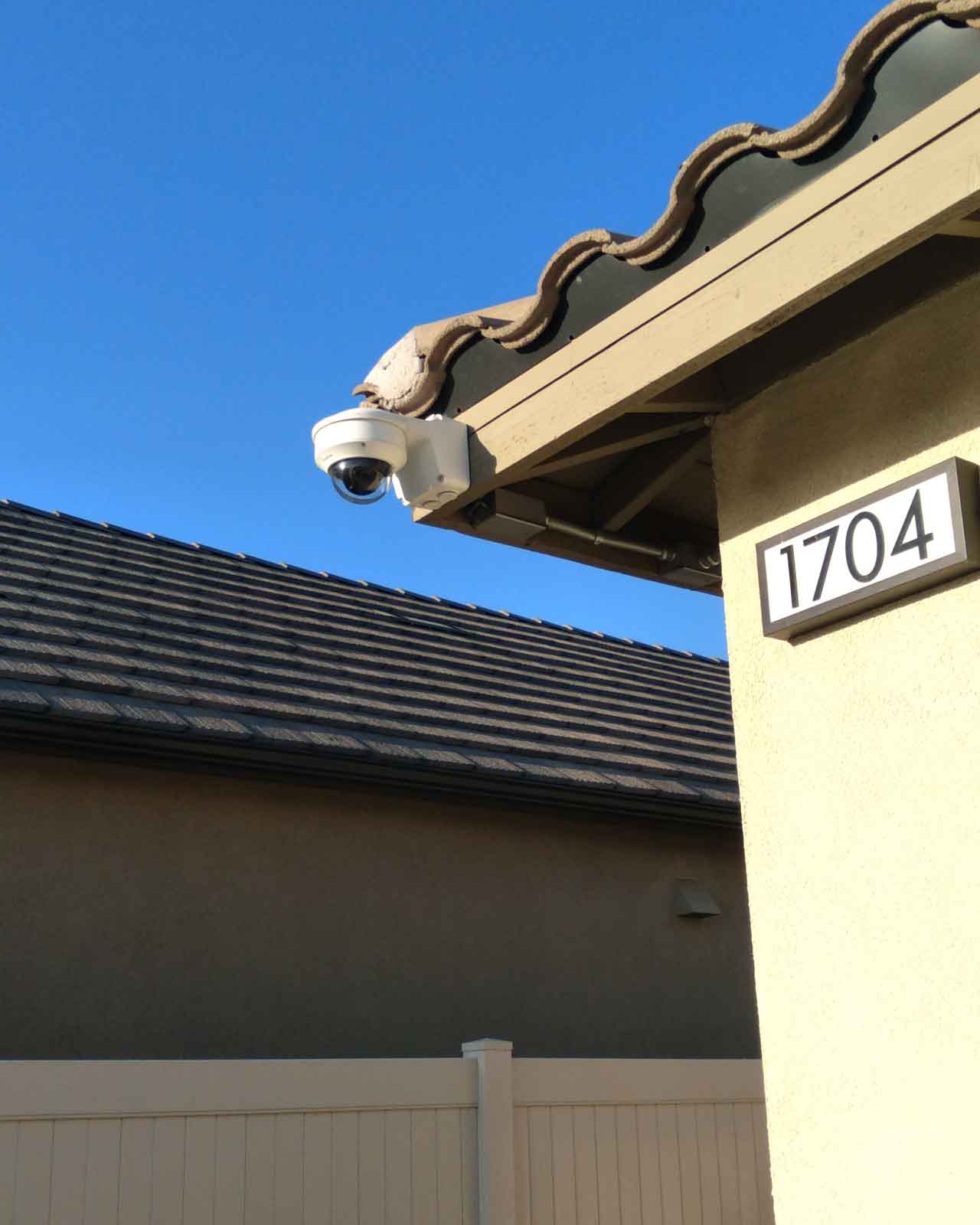 POE camera installed outside of Rancho Cucamonga, CA home by Glock Security